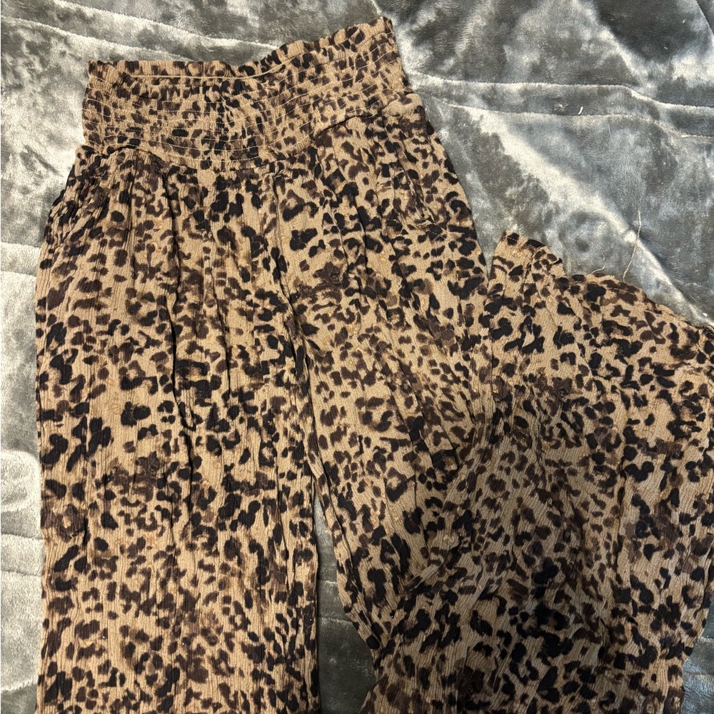 Maurices Leopard Print Wide Leg Pants